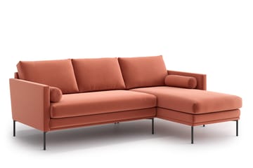 3-sits Divansoffa Nauro - Orange/Rosa - Möbler - Soffa - Divansoffa & schäslongsoffa - 3 sits soffa med divan