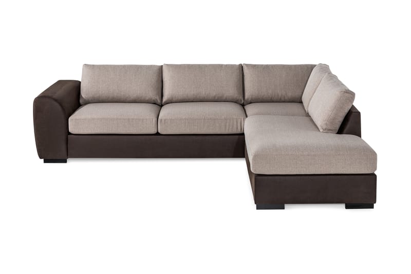 3-sits Havanna Schäslong Höger - Brun|Beige - 3 sits soffa med divan - Divansoffa & schäslongsoffa