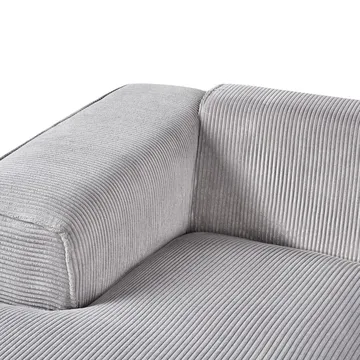 3-sits soffa Dolva - Grå, svart/Högervänd/Manchestertyg - Möbler - Soffa - Modulsoffa - Komplett modulsoffa