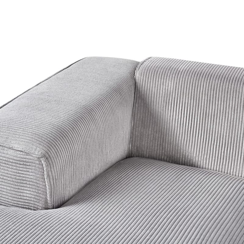 3-sits soffa Dolva - Grå, svart/Högervänd/Manchestertyg - Möbler - Soffa - Modulsoffa - Komplett modulsoffa