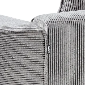 3-sits soffa Dolva - Grå, svart/Högervänd/Manchestertyg - Möbler - Soffa - Modulsoffa - Komplett modulsoffa