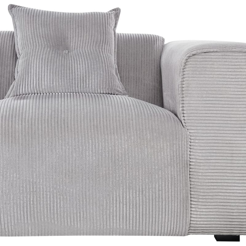 3-sits soffa Dolva - Grå, svart/Högervänd/Manchestertyg - Möbler - Soffa - Modulsoffa - Komplett modulsoffa
