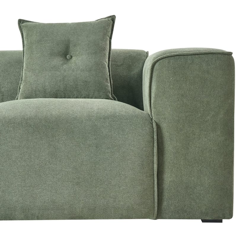 3-sits soffa Dolva - Grön, Svart/Högervänd/Chenille - Möbler - Soffa - Modulsoffa - Komplett modulsoffa
