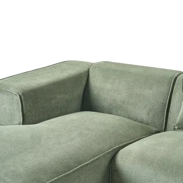 3-sits soffa Dolva - Grön, Svart/Högervänd/Chenille - Möbler - Soffa - Modulsoffa - Komplett modulsoffa