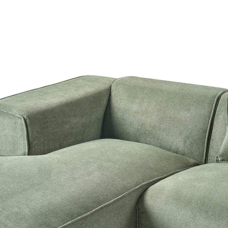 3-sits soffa Dolva - Grön, Svart/Högervänd/Chenille - Möbler - Soffa - Modulsoffa - Komplett modulsoffa