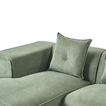 3-sits soffa Dolva - Grön, Svart/Högervänd/Chenille - Möbler - Soffa - Modulsoffa - Komplett modulsoffa