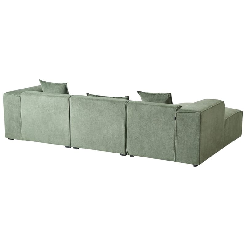 3-sits soffa Dolva - Grön, Svart/Högervänd/Chenille - Möbler - Soffa - Modulsoffa - Komplett modulsoffa