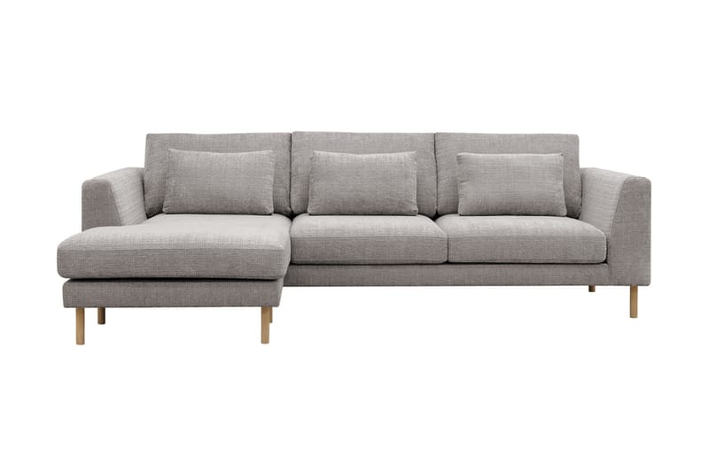 3-sits Soffa Florenz med Divan Vänster - Ljusgrå - Möbler - Soffa - Divansoffa & schäslongsoffa - 3 sits soffa med divan