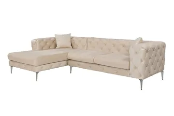 Beachport 3-sits Soffa med Divan Vänster - Beige - Möbler - Soffa - Divansoffa & schäslongsoffa - 3 sits soffa med divan