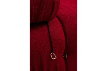 Belgin Bubblig Divansoffa 3-sits 288 cm med fasta armstöd och repdetaljer - Röd - Möbler - Soffa - Divansoffa & schäslongsoffa - 3 sits soffa med divan