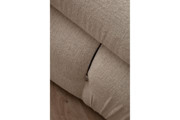 Bubblig Divansoffa 3-sits Belgin 288 cm med fasta armstöd och repdetaljer - Ljusbeige - Möbler - Soffa - Divansoffa & schäslongsoffa - 3 sits soffa med divan