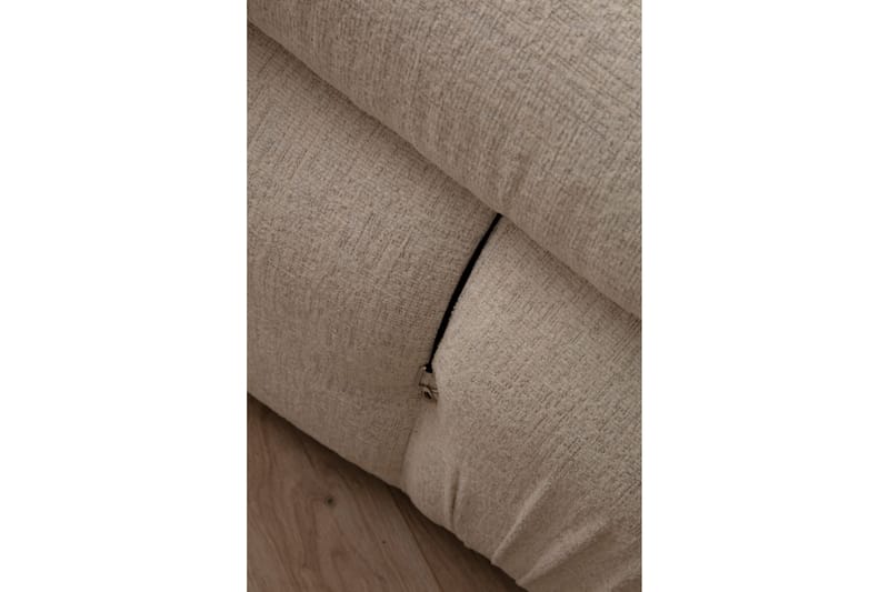 Bubblig Divansoffa 3-sits Belgin 288 cm med fasta armstöd och repdetaljer - Ljusbeige - Möbler - Soffa - Divansoffa & schäslongsoffa - 3 sits soffa med divan
