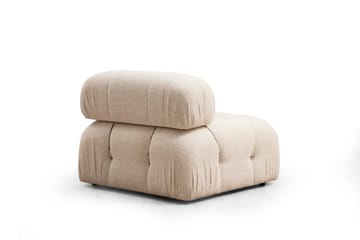 Bubblig Divansoffa 3-sits Belgin 288 cm med fasta armstöd och repdetaljer - Ljusbeige - Möbler - Soffa - Divansoffa & schäslongsoffa - 3 sits soffa med divan