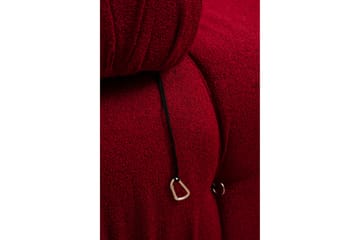 Bubblig Divansoffa 3-sits Belgin 288 cm med fasta armstöd och repdetaljer - Röd - Möbler - Soffa - Divansoffa & schäslongsoffa - 3 sits soffa med divan