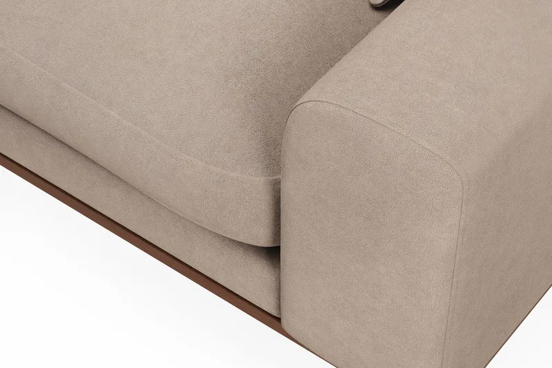 Copenhagen Premium 4-sits Vänstervänd L-formad Djup Divansoffa i Tyg - Ljusbrun - Möbler - Soffa - Divansoffa & schäslongsoffa - 3 sits soffa med divan