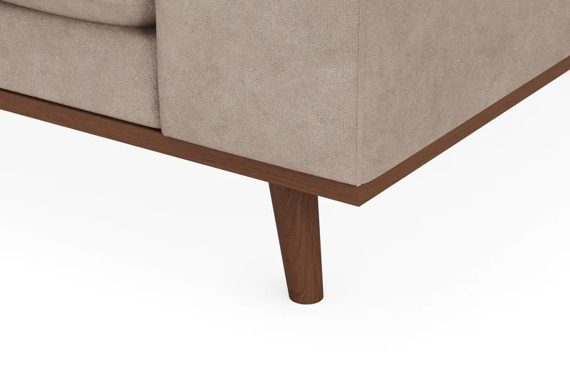 Copenhagen Premium 4-sits Vänstervänd L-formad Djup Divansoffa i Tyg - Ljusbrun - Möbler - Soffa - Divansoffa & schäslongsoffa - 3 sits soffa med divan