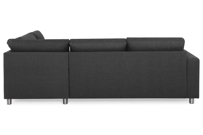Crazy 3-sits Högervänd L-formad Schäslongsoffa i Tyg - Antracit - Möbler - Soffa - Divansoffa & schäslongsoffa - 3 sits soffa med divan