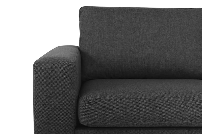 Crazy 3-sits Högervänd L-formad Schäslongsoffa i Tyg - Antracit - Möbler - Soffa - Divansoffa & schäslongsoffa - 3 sits soffa med divan