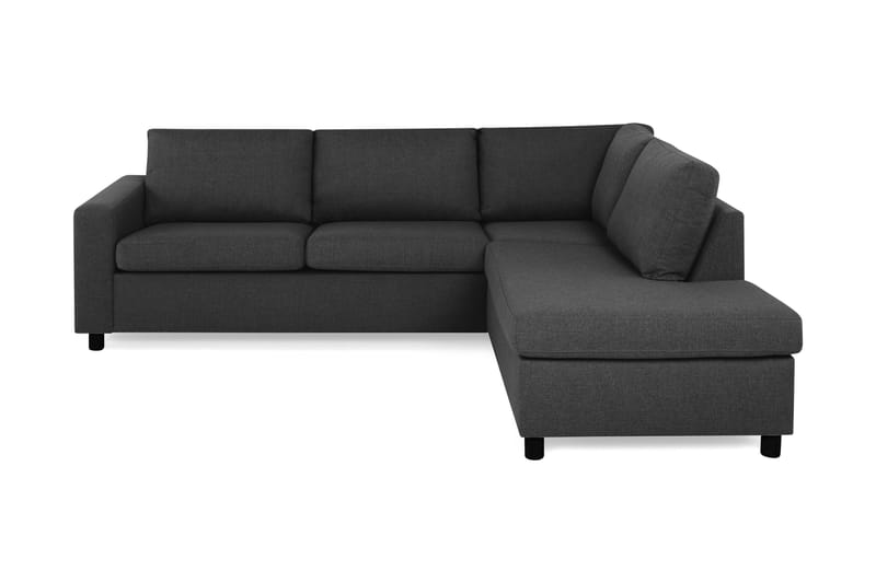 Crazy 3-sits Högervänd L-formad Schäslongsoffa i Tyg - Antracit - Möbler - Soffa - Divansoffa & schäslongsoffa - 3 sits soffa med divan
