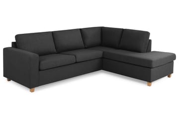 Crazy 3-sits Högervänd L-formad Schäslongsoffa i Tyg - Antracit - Möbler - Soffa - Divansoffa & schäslongsoffa - 3 sits soffa med divan
