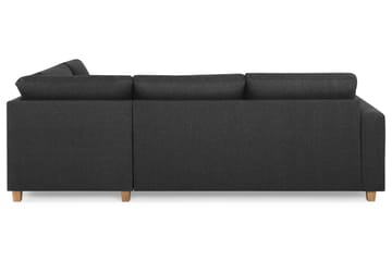 Crazy 3-sits Högervänd L-formad Schäslongsoffa i Tyg - Antracit - Möbler - Soffa - Divansoffa & schäslongsoffa - 3 sits soffa med divan