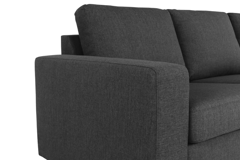 Crazy 3-sits Högervänd L-formad Schäslongsoffa i Tyg - Antracit - Möbler - Soffa - Divansoffa & schäslongsoffa - 3 sits soffa med divan