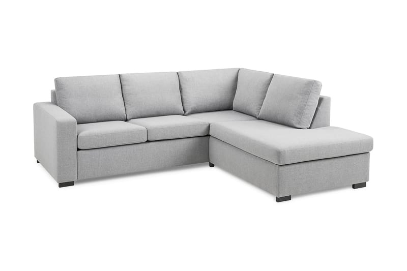 Crazy 3-sits Högervänd L-formad Schäslongsoffa i Tyg - Grå - Möbler - Soffa - Divansoffa & schäslongsoffa - 3 sits soffa med divan