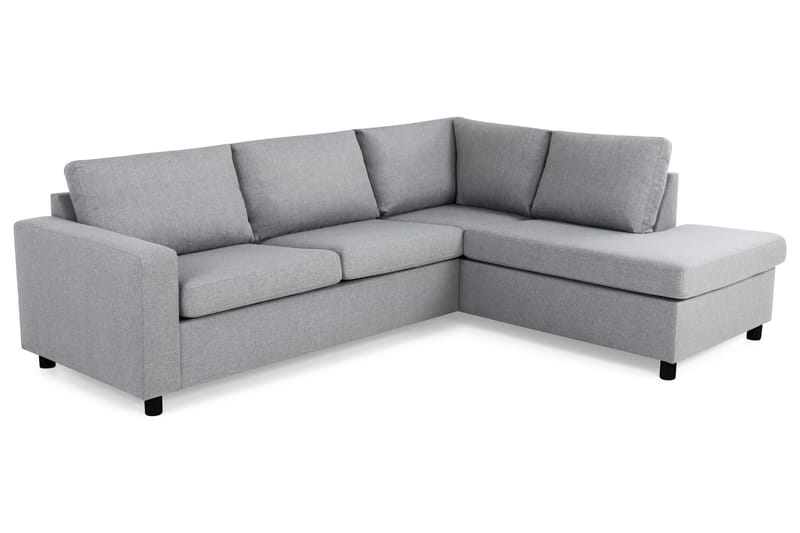 Crazy 3-sits Högervänd L-formad Schäslongsoffa i Tyg - Grå - Möbler - Soffa - Divansoffa & schäslongsoffa - 3 sits soffa med divan