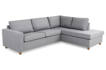 Crazy 3-sits Högervänd L-formad Schäslongsoffa i Tyg - Grå - Möbler - Soffa - Divansoffa & schäslongsoffa - 3 sits soffa med divan