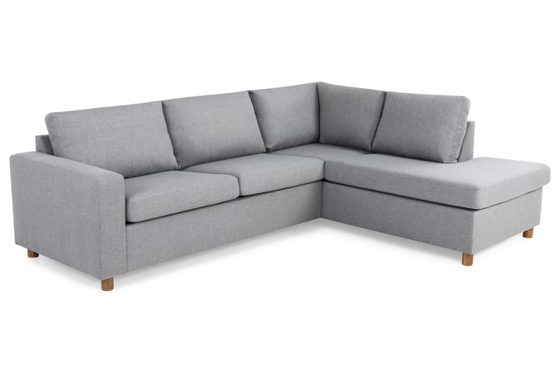Crazy 3-sits Högervänd L-formad Schäslongsoffa i Tyg - Grå - Möbler - Soffa - Divansoffa & schäslongsoffa - 3 sits soffa med divan