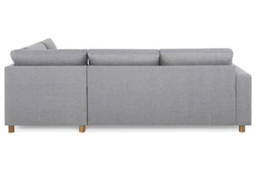 Crazy 3-sits Högervänd L-formad Schäslongsoffa i Tyg - Grå - Möbler - Soffa - Divansoffa & schäslongsoffa - 3 sits soffa med divan