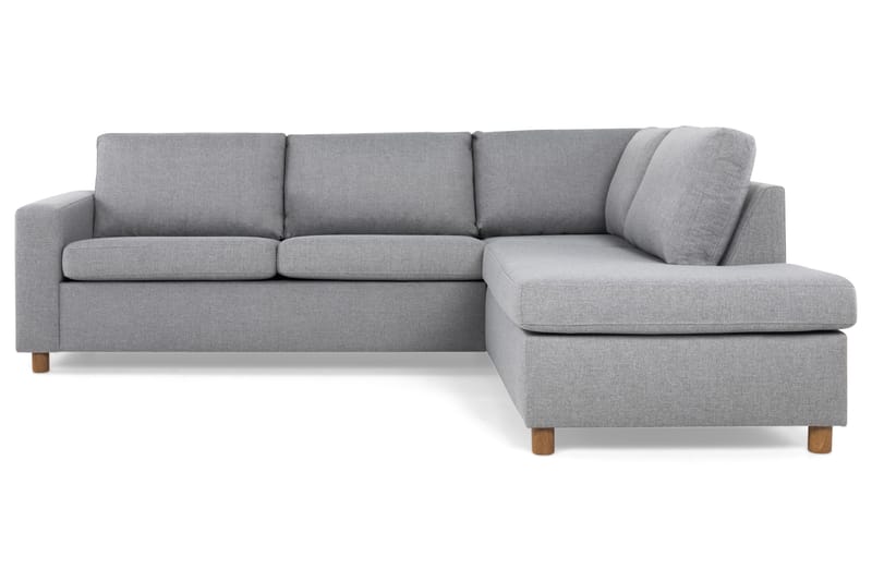 Crazy 3-sits Högervänd L-formad Schäslongsoffa i Tyg - Grå - Möbler - Soffa - Divansoffa & schäslongsoffa - 3 sits soffa med divan