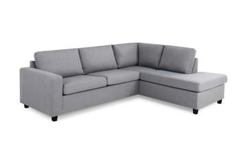 Crazy 3-sits Högervänd L-formad Schäslongsoffa i Tyg - Grå - Möbler - Soffa - Divansoffa & schäslongsoffa - 3 sits soffa med divan