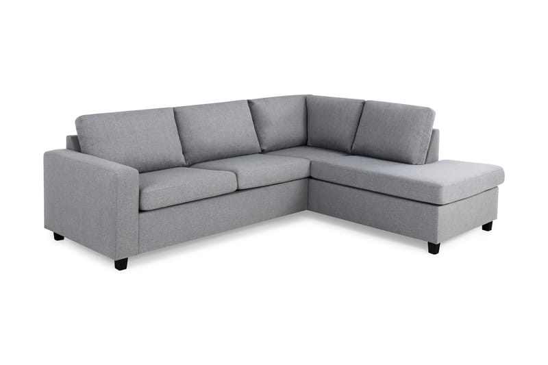 Crazy 3-sits Högervänd L-formad Schäslongsoffa i Tyg - Grå - Möbler - Soffa - Divansoffa & schäslongsoffa - 3 sits soffa med divan