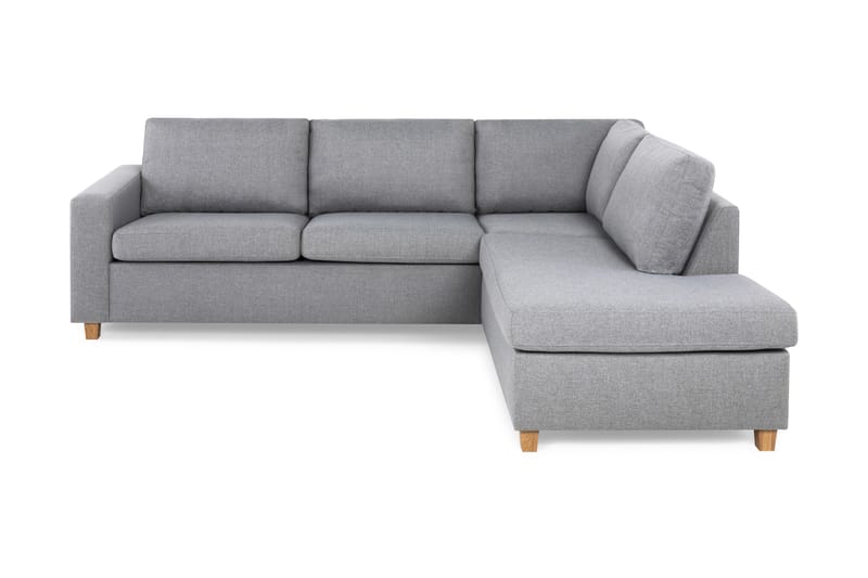 Crazy 3-sits Högervänd L-formad Schäslongsoffa i Tyg - Grå - Möbler - Soffa - Divansoffa & schäslongsoffa - 3 sits soffa med divan