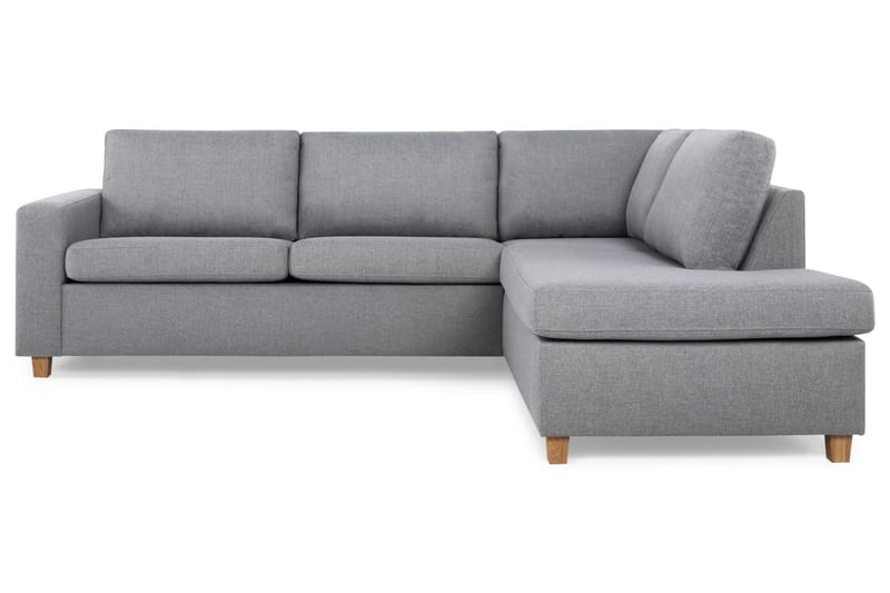 Crazy 3-sits Högervänd L-formad Schäslongsoffa i Tyg - Grå - Möbler - Soffa - Divansoffa & schäslongsoffa - 3 sits soffa med divan