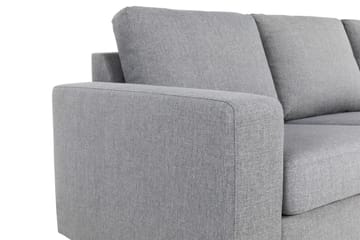 Crazy 3-sits Högervänd L-formad Schäslongsoffa i Tyg - Grå - Möbler - Soffa - Divansoffa & schäslongsoffa - 3 sits soffa med divan