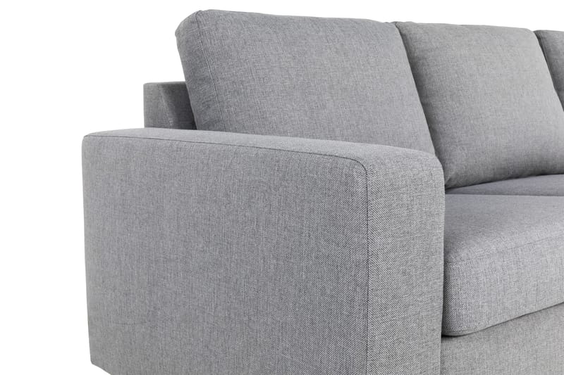 Crazy 3-sits Högervänd L-formad Schäslongsoffa i Tyg - Grå - Möbler - Soffa - Divansoffa & schäslongsoffa - 3 sits soffa med divan