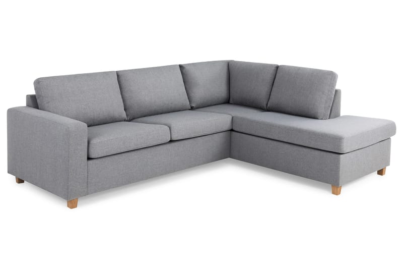 Crazy 3-sits Högervänd L-formad Schäslongsoffa i Tyg - Grå - Möbler - Soffa - Divansoffa & schäslongsoffa - 3 sits soffa med divan