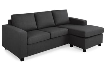 Crazy 3-sits Vändbar L-formad Divansoffa i Tyg - Antracit - Möbler - Soffa - Divansoffa & schäslongsoffa - 3 sits soffa med divan