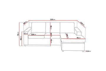 Crazy 3-sits Vändbar L-formad Divansoffa i Tyg - Antracit - Möbler - Soffa - Divansoffa & schäslongsoffa - 3 sits soffa med divan