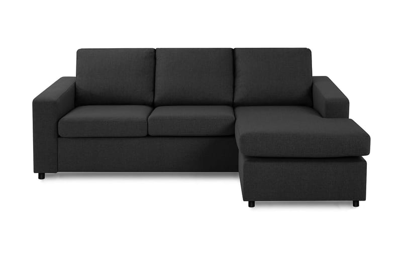 Crazy 3-sits Vändbar L-formad Divansoffa i Tyg - Antracit - Möbler - Soffa - Divansoffa & schäslongsoffa - 3 sits soffa med divan