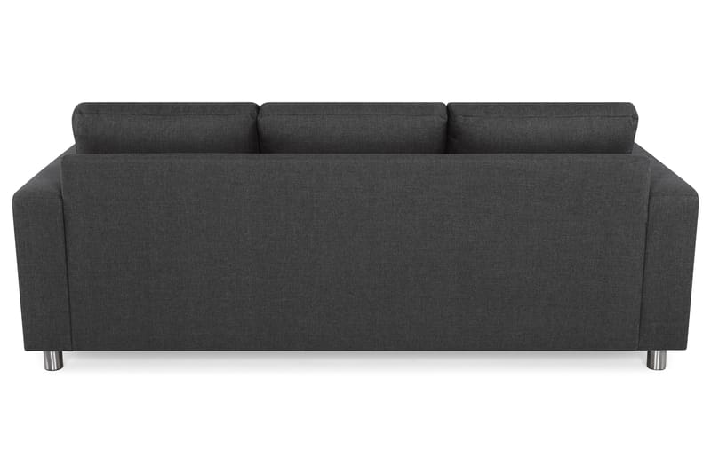 Crazy 3-sits Vändbar L-formad Divansoffa i Tyg - Antracit - Möbler - Soffa - Divansoffa & schäslongsoffa - 3 sits soffa med divan