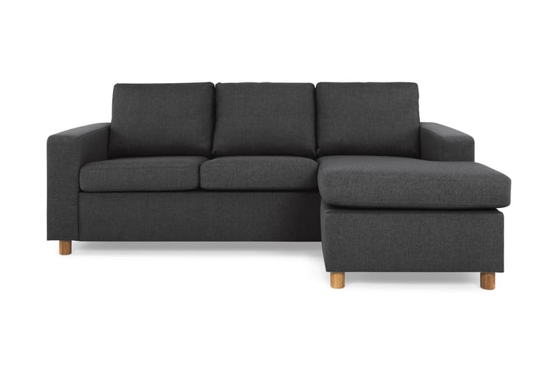 Crazy 3-sits Vändbar L-formad Divansoffa i Tyg - Antracit - Möbler - Soffa - Divansoffa & schäslongsoffa - 3 sits soffa med divan