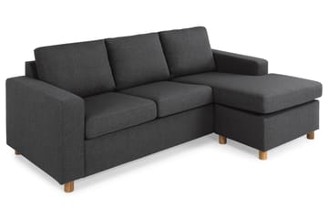 Crazy 3-sits Vändbar L-formad Divansoffa i Tyg - Antracit - Möbler - Soffa - Divansoffa & schäslongsoffa - 3 sits soffa med divan
