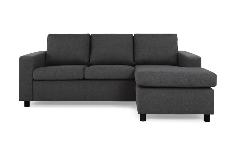 Crazy 3-sits Vändbar L-formad Divansoffa i Tyg - Antracit - Möbler - Soffa - Divansoffa & schäslongsoffa - 3 sits soffa med divan