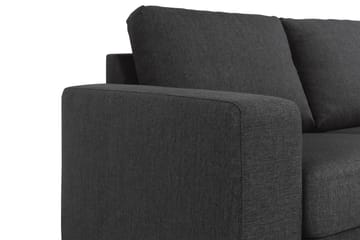 Crazy 3-sits Vändbar L-formad Divansoffa i Tyg - Antracit - Möbler - Soffa - Divansoffa & schäslongsoffa - 3 sits soffa med divan