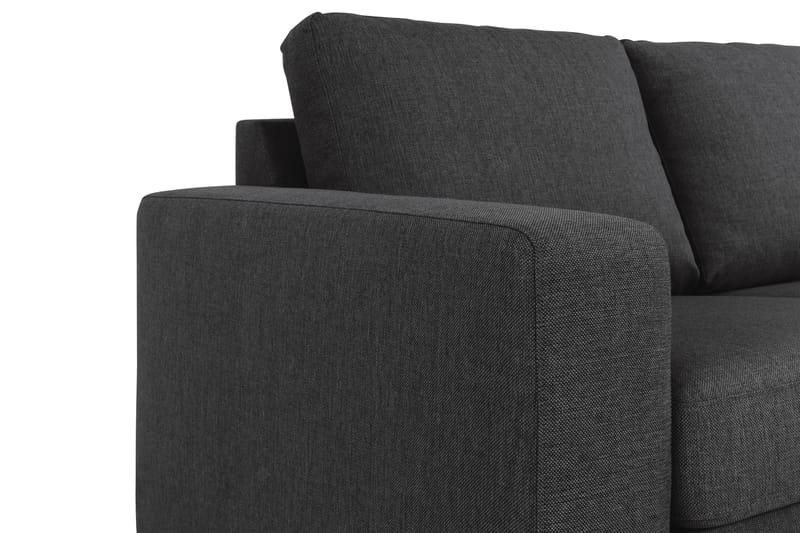 Crazy 3-sits Vändbar L-formad Divansoffa i Tyg - Antracit - Möbler - Soffa - Divansoffa & schäslongsoffa - 3 sits soffa med divan