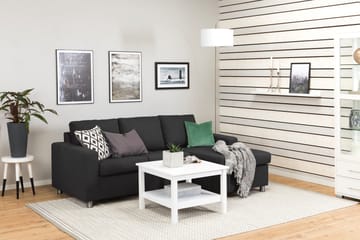 Crazy 3-sits Vändbar L-formad Divansoffa i Tyg - Antracit - Möbler - Soffa - Divansoffa & schäslongsoffa - 3 sits soffa med divan