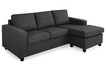 Crazy 3-sits Vändbar L-formad Divansoffa i Tyg - Antracit - Möbler - Soffa - Divansoffa & schäslongsoffa - 3 sits soffa med divan